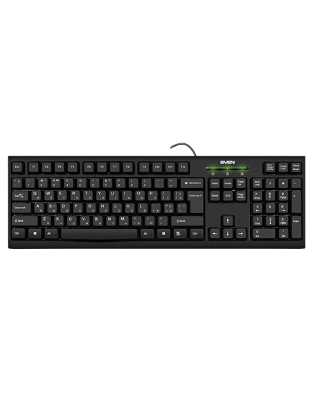 Tastatură SVEN KB-S300, Cu fir, Negru