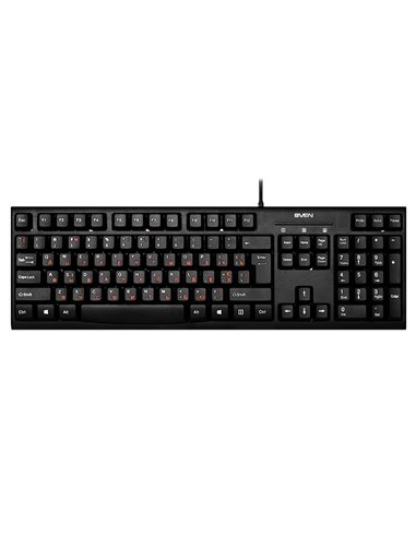 Клавиатура SVEN KB-S300, Проводное, Чёрный