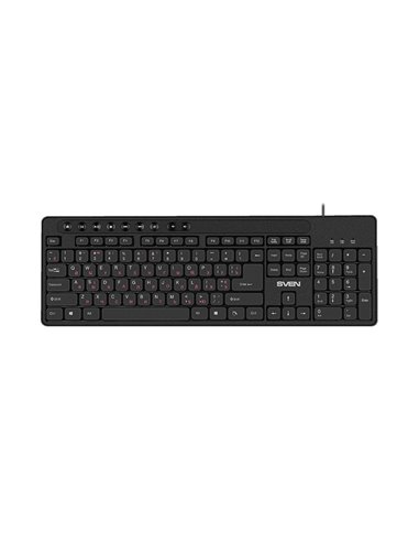 Клавиатура SVEN KB-C3060, Проводное, Чёрный