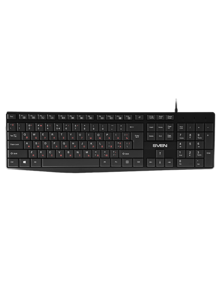 Клавиатура SVEN KB-S305, Проводное, Чёрный