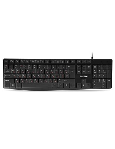 Клавиатура SVEN KB-S305, Проводное, Чёрный