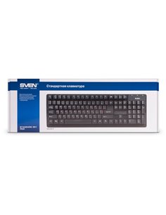 Клавиатура SVEN Standard 301, Проводное, Чёрный 2