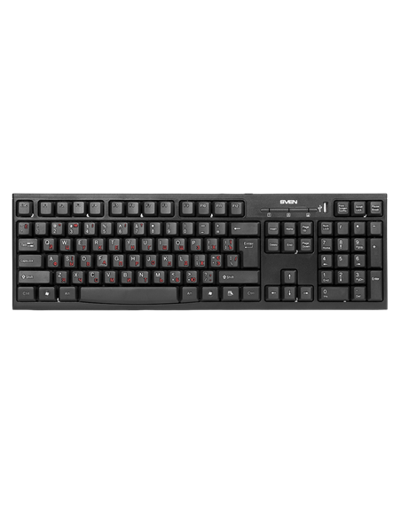 Tastatură SVEN Standard 304, Cu fir, Negru