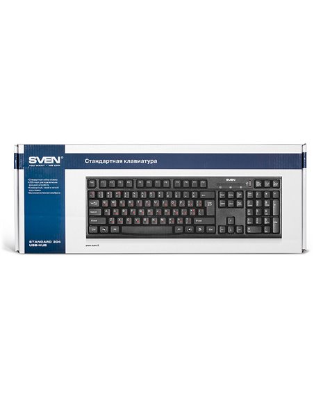 Tastatură SVEN Standard 304, Cu fir, Negru Tastatură SVEN Standard 304, Cu fir, Negru