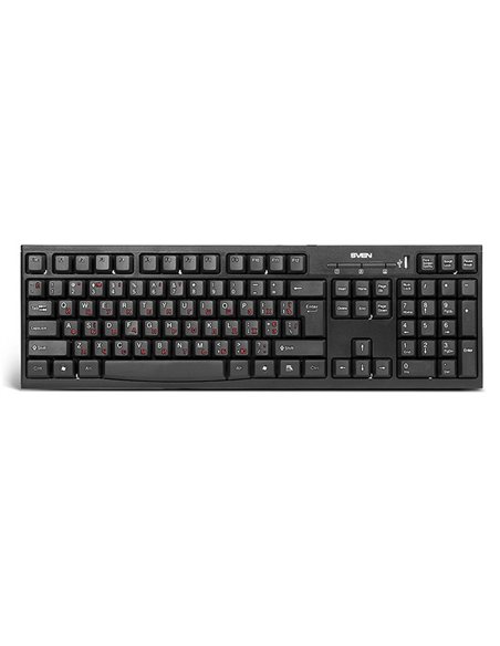 Tastatură SVEN Standard 304, Cu fir, Negru Tastatură SVEN Standard 304, Cu fir, Negru