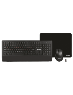 Set Tastatură + Mouse + Mouse Pad SVEN KB-C3800W, Fără fir, Negru