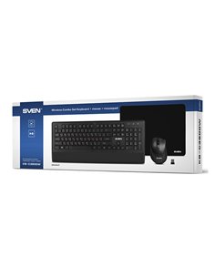 Клавиатура, мышь и коврик для мыши SVEN KB-C3800W, Беспроводное, Чёрный 2