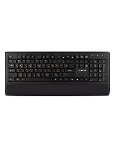 Клавиатура, мышь и коврик для мыши SVEN KB-C3800W, Беспроводное, Чёрный