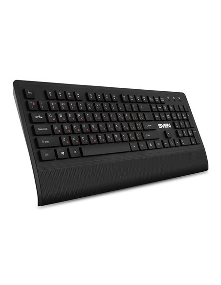 Клавиатура, мышь и коврик для мыши SVEN KB-C3800W, Беспроводное, Чёрный