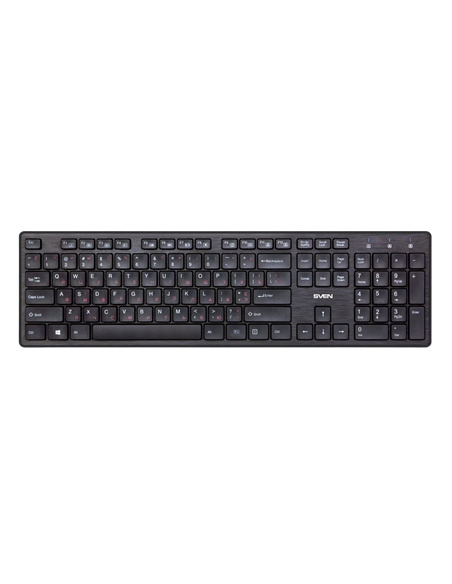 Клавиатура SVEN KB-E5800W, Беспроводное, Чёрный