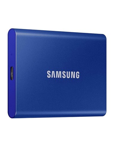 Внешний портативный SSD накопитель Samsung Portable SSD T7, 1 ТБ, Синий (MU-PC1T0H/WW)