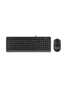 Set Tastatură + Mouse A4Tech F1010, Cu fir, Negru/Gri