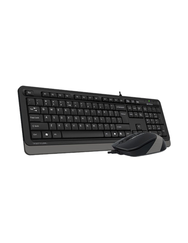 Set Tastatură + Mouse A4Tech F1010, Cu fir, Negru/Gri