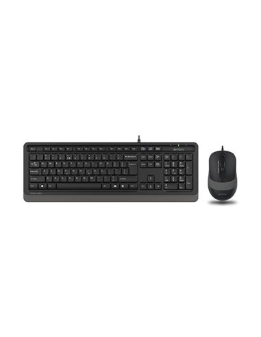 Set Tastatură + Mouse A4Tech F1010, Cu fir, Negru/Gri
