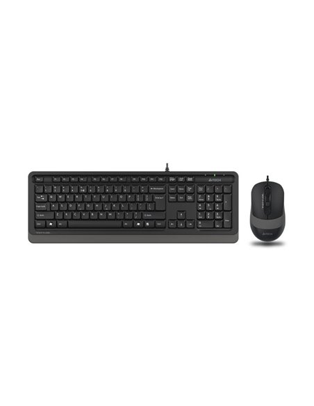 Set Tastatură + Mouse A4Tech F1010, Cu fir, Negru/Gri