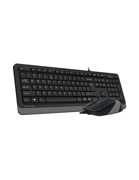 Set Tastatură + Mouse A4Tech F1010, Cu fir, Negru/Gri