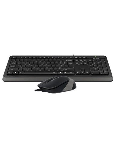 Set Tastatură + Mouse A4Tech F1010, Cu fir, Negru/Gri