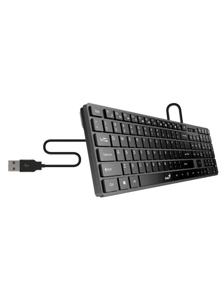 Клавиатура Genius SlimStar 126, Проводное, Чёрный