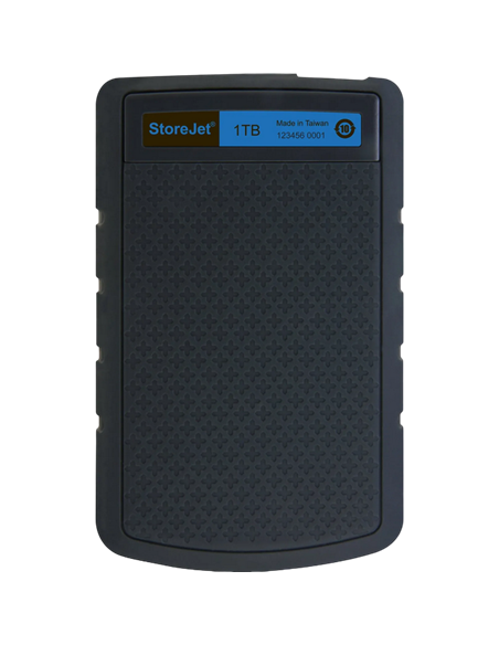 Внешний портативный жесткий диск Transcend StoreJet 25H3B, 1 ТБ, Серый/синий (TS1TSJ25H3B)