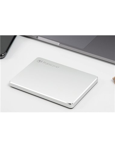 Внешний портативный жесткий диск Transcend StoreJet 25C3S, 2 TB, Серебристый (TS2TSJ25C3S)