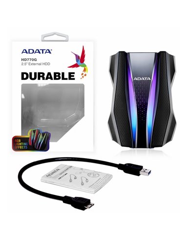 Внешний портативный жесткий диск ADATA HD770G, 1 TB, Чёрный (AHD770G-1TU32G1-CBK)