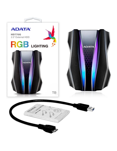 Внешний портативный жесткий диск ADATA HD770G, 1 TB, Чёрный (AHD770G-1TU32G1-CBK)