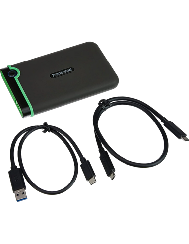 Внешний портативный жесткий диск Transcend StoreJet 25M3C, 2 ТБ, Iron Gray (TS2TSJ25M3C)