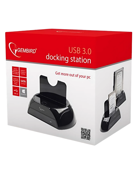 Док-станция для HDD/SSD Gembird HD32-U3S-2, Чёрный (HD32-U3S-2)