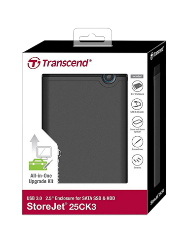 Carcasă externă Transcend TS0GSJ25CK3, Gri (TS0GSJ25CK3)