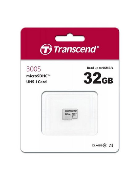 Карта памяти Transcend microSDHC Class 10, 32Гб (TS32GUSD300S)
