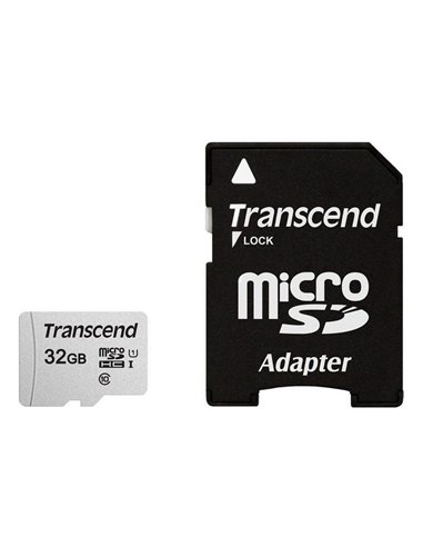 Карта памяти Transcend microSDHC Class 10, 32Гб (TS32GUSD300S-A)
