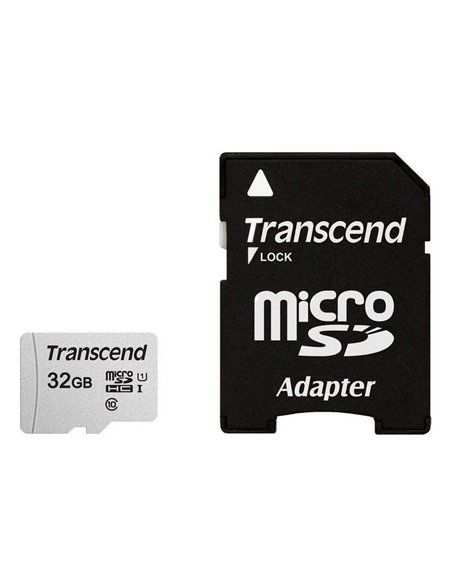 Карта памяти Transcend microSDHC Class 10, 32Гб (TS32GUSD300S-A)