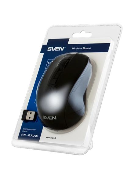 Беcпроводная мышь SVEN RX-270W, Чёрный Беcпроводная мышь SVEN RX-270W, Чёрный