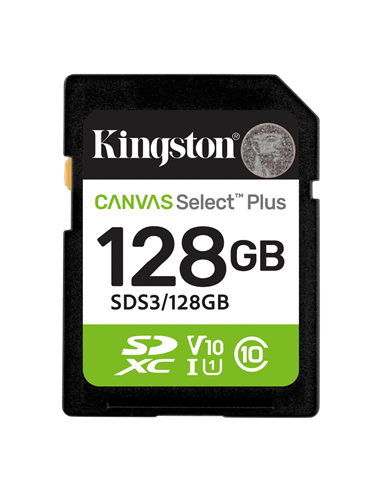 Карта памяти Kingston Canvas Select Plus, 128Гб (SDS3/128GB)