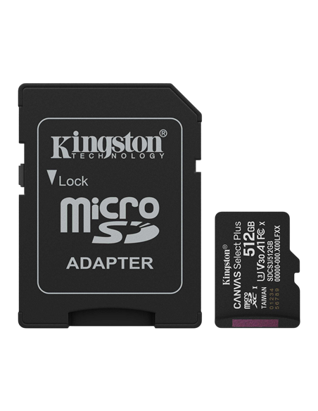 Карта памяти Kingston Canvas Select Plus, 512Гб (SDCS3/512GB)