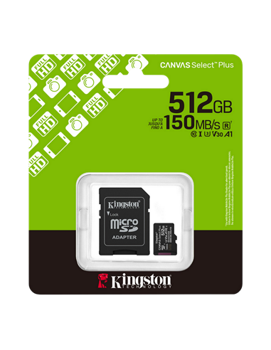 Карта памяти Kingston Canvas Select Plus, 512Гб (SDCS3/512GB)