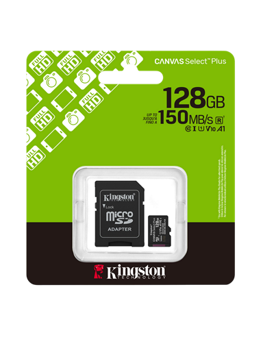 Карта памяти Kingston Canvas Select Plus, 128Гб (SDCS3/128GB)