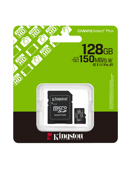 Карта памяти Kingston Canvas Select Plus, 128Гб (SDCS3/128GB)