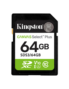 Карта памяти Kingston Canvas Select Plus, 64Гб (SDS3/64GB)