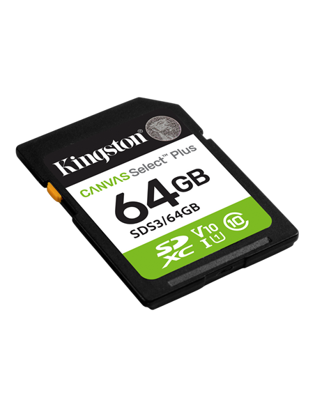 Карта памяти Kingston Canvas Select Plus, 64Гб (SDS3/64GB)