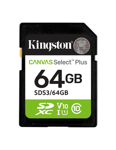 Карта памяти Kingston Canvas Select Plus, 64Гб (SDS3/64GB)