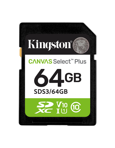 Карта памяти Kingston Canvas Select Plus, 64Гб (SDS3/64GB)