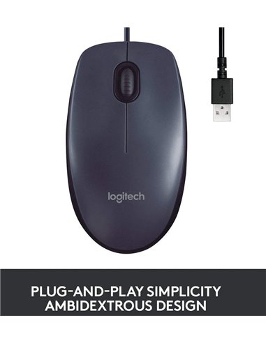 Mouse Logitech B100, Negru