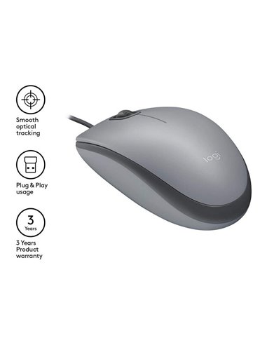 Мышь Logitech M110, Серый