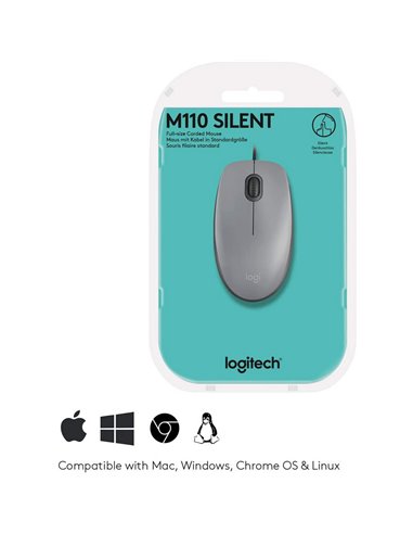 Мышь Logitech M110, Серый