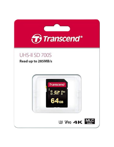Карта памяти Transcend SDXC Class 10, 64Гб (TS64GSDC700S)