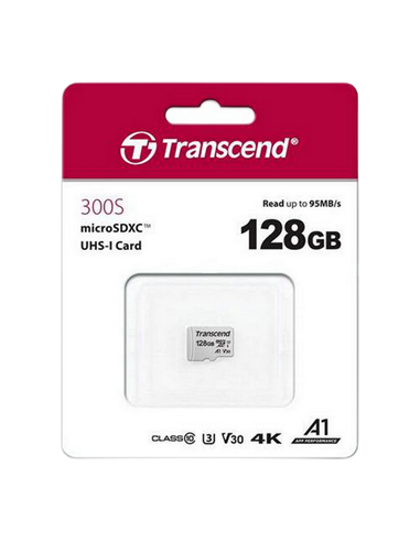Карта памяти Transcend MicroSDXC Class 10, 128Гб (TS128GUSD300S)