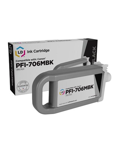 Картридж чернильный Canon PFI-706, 700мл, Матовый Черный