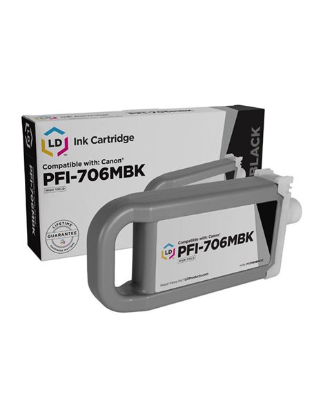 Картридж чернильный Canon PFI-706, 700мл, Матовый Черный