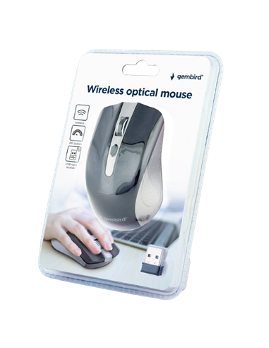 Mouse Wireless Gembird MUSW-4B-04-GB, Gri/Negru